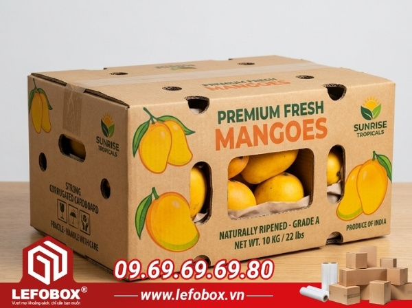 Lợi ích của thùng carton đựng xoài xuất khẩu