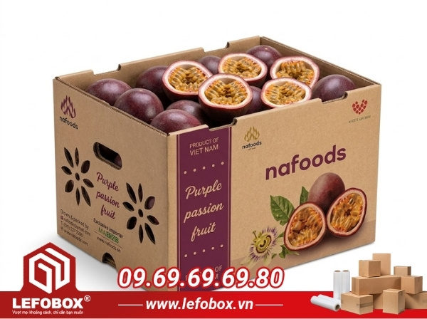 Mẫu hộp carton đựng chanh dây sang trọng