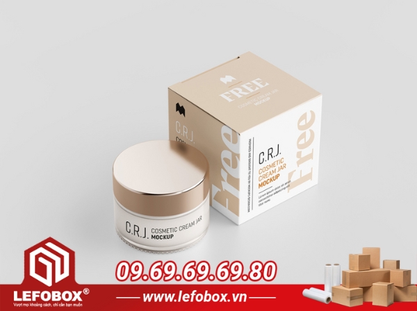 Mẫu hộp carton đựng mỹ phẩm thuần chay Hàn Quốc