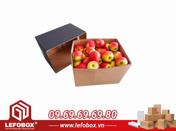 Mẫu hộp carton đựng táo nắp âm dương