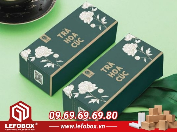 Mẫu hộp carton đựng trà in offset độc đáo