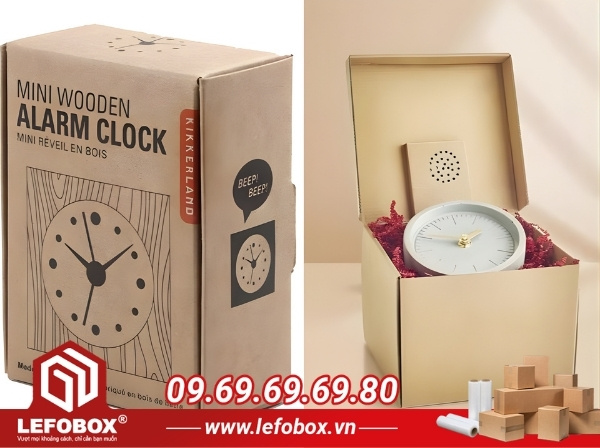 Mẫu hộp carton đựng đồng hồ báo thức