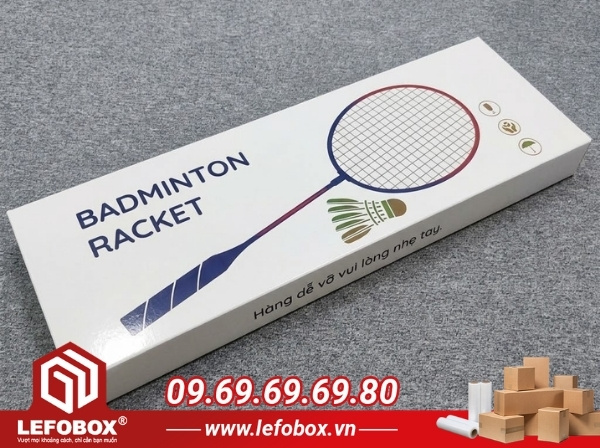 Mẫu hộp đựng vợt cầu lông in offset