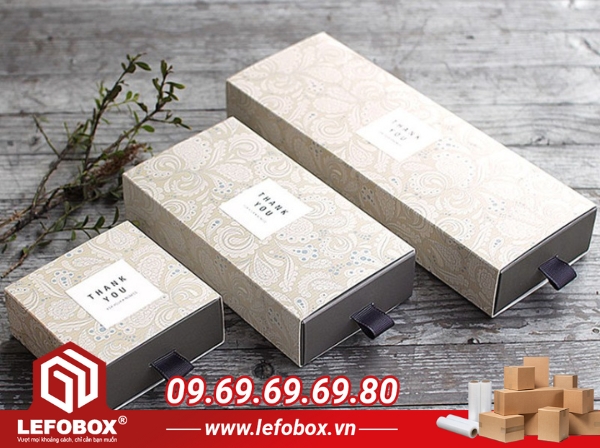 Mẫu hộp giấy đựng mỹ phẩm ngăn kéo