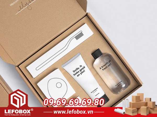 Mẫu hộp giấy đựng mỹ phẩm dạng set
