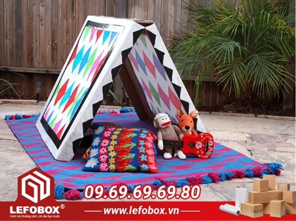 Mẫu lều bằng giấy carton