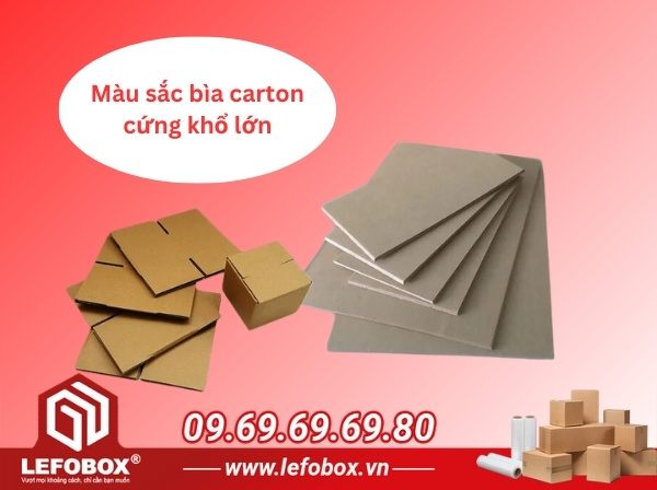 Màu sắc bìa carton cứng khổ lớn