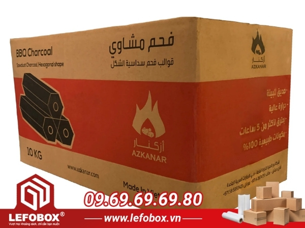 Mẫu thùng carton đựng than BBQ