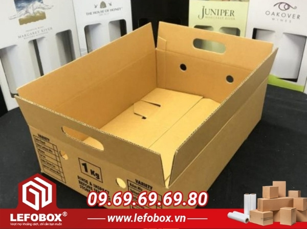Mẫu thùng carton có lỗ thông thoáng khí
