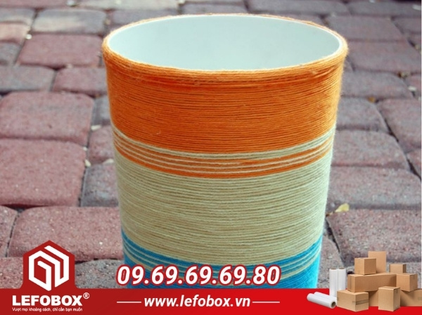 Mẫu thùng rác tái chế làm từ len