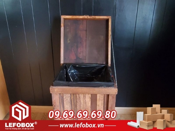 Mẫu thùng rác tái chế từ gỗ
