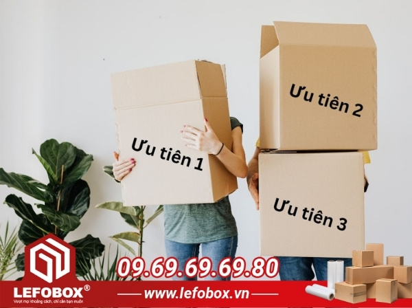 Dãn nhãn dựa theo thứ tự ưu tiên dỡ đồ
