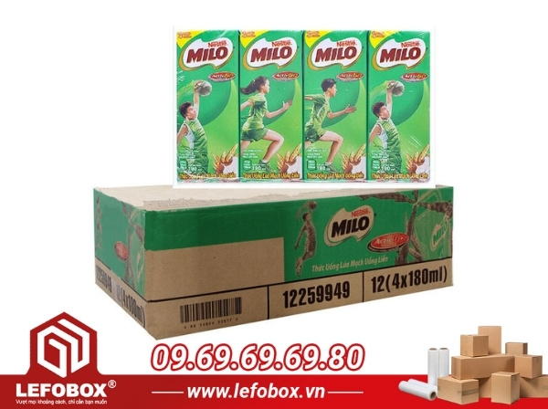 Phân loại thùng carton đựng sữa theo số lượng sản phẩm