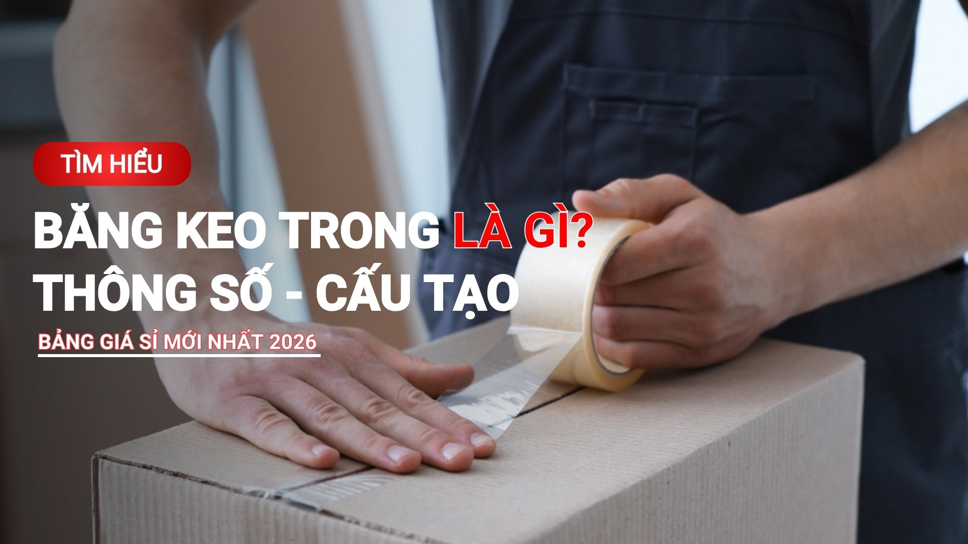 Băng keo trong là gì? Thông số, cấu tạo và bảng giá sỉ mới nhất 2026