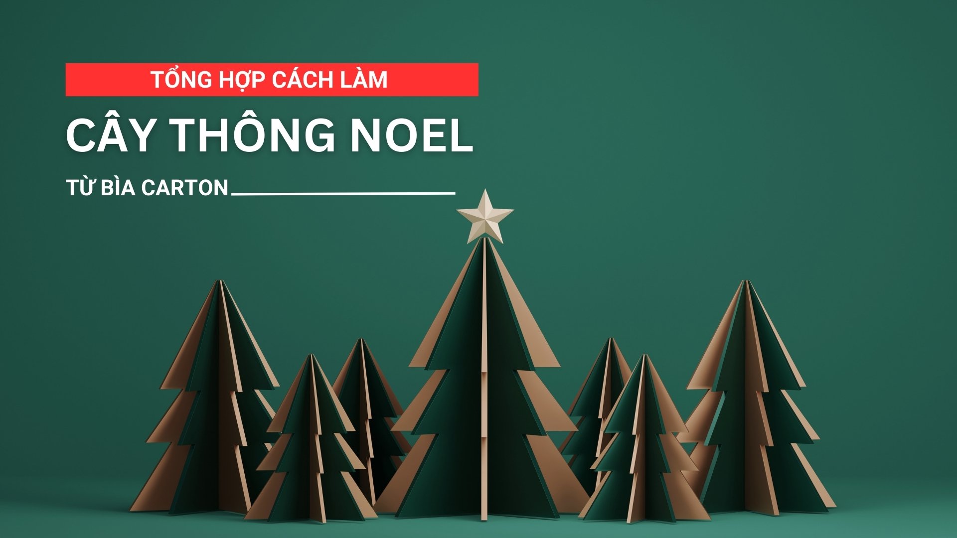 Tổng hợp cách làm cây thông noel bằng bìa carton siêu đẹp