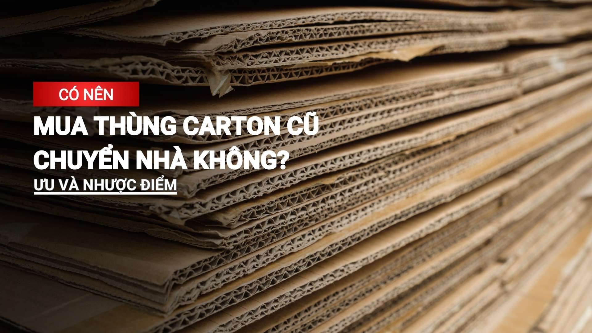 Có nên mua thùng carton chuyển nhà cũ không? Ưu và nhược điểm