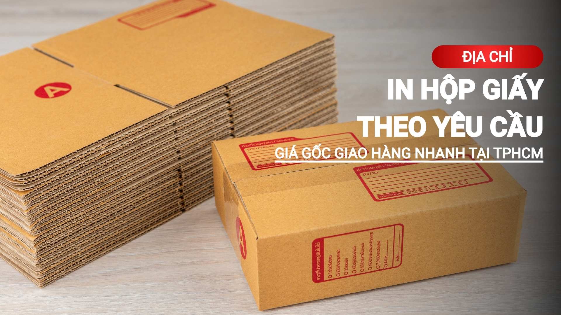 In hộp giấy theo yêu cầu giá gốc, giao hàng nhanh tại TPHCM