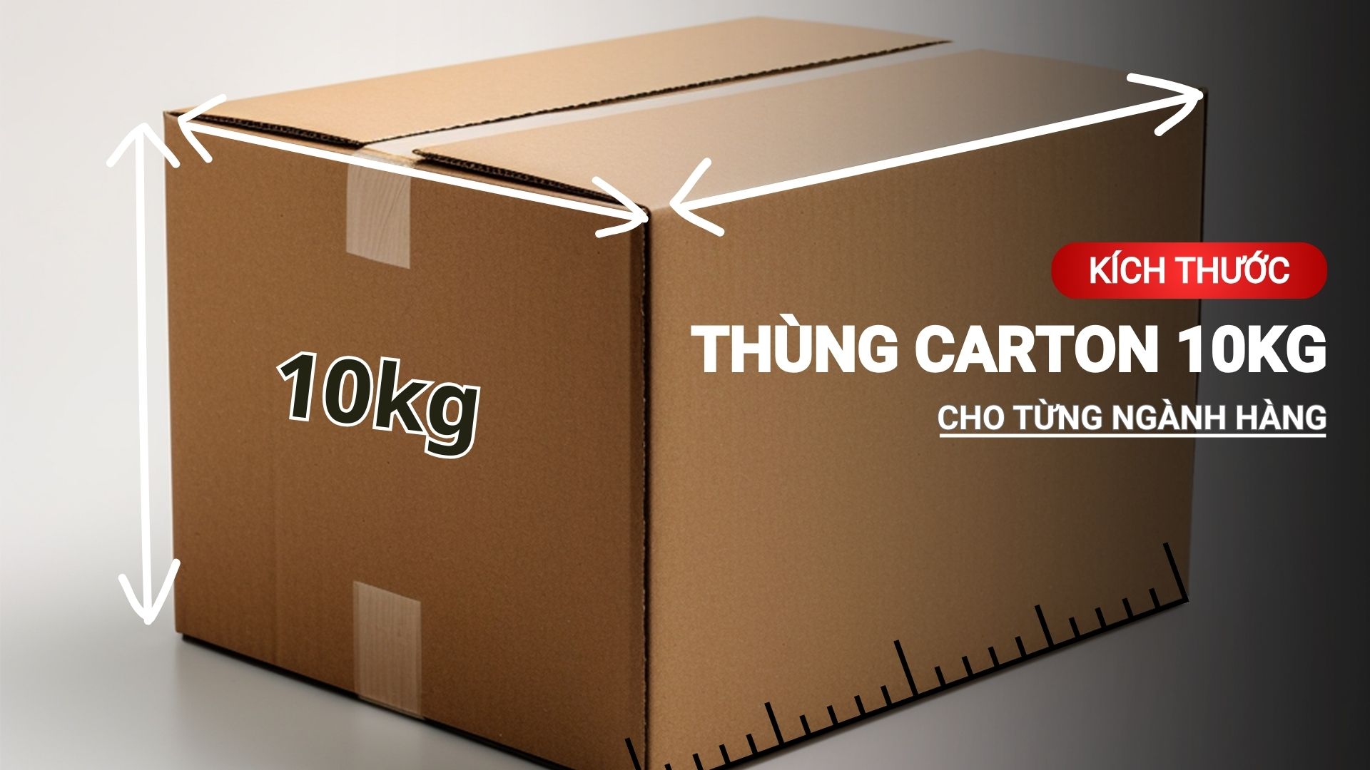 Tổng hợp kích thước thùng carton 10kg cho từng ngành hàng