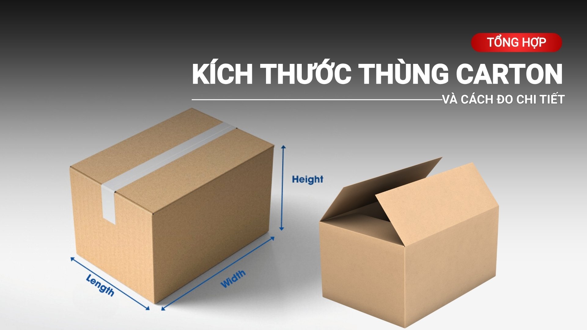 Kích thước thùng carton đầy đủ nhất và cách đo chi tiết