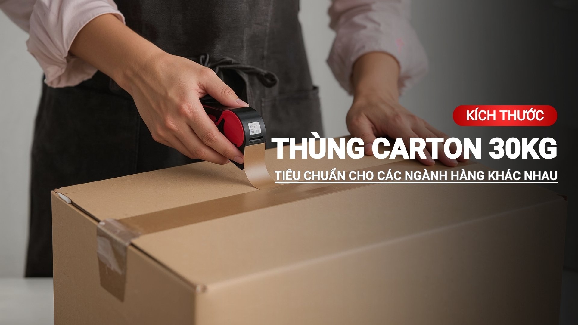 Kích thước thùng carton 30kg tiêu chuẩn cho các ngành hàng khác nhau