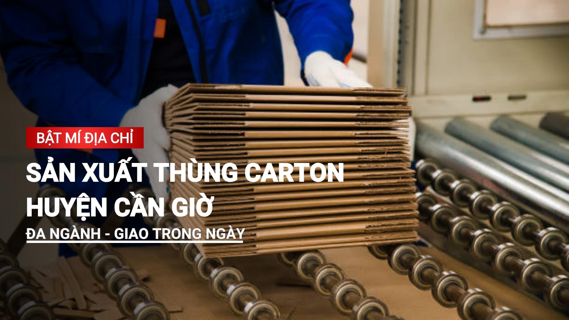Sản xuất thùng carton huyện Cần Giờ đa ngành, giao trong ngày
