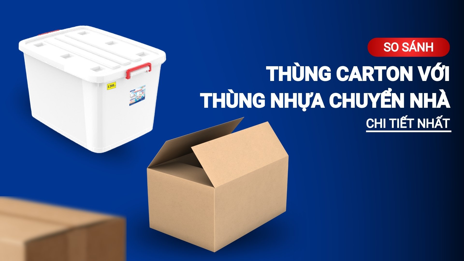 So sánh thùng carton với thùng nhựa chuyển nhà chi tiết nhất