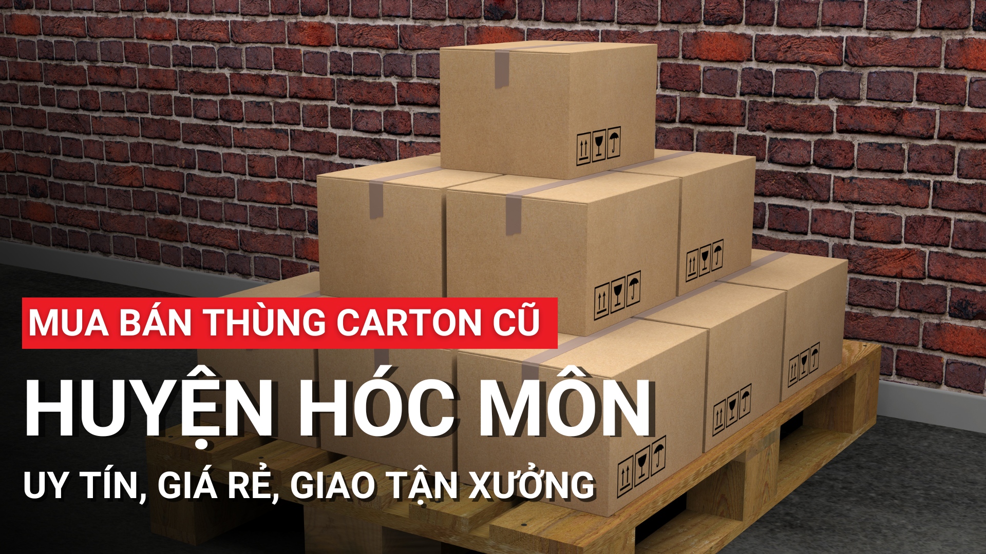 Thùng carton cũ huyện Hóc Môn