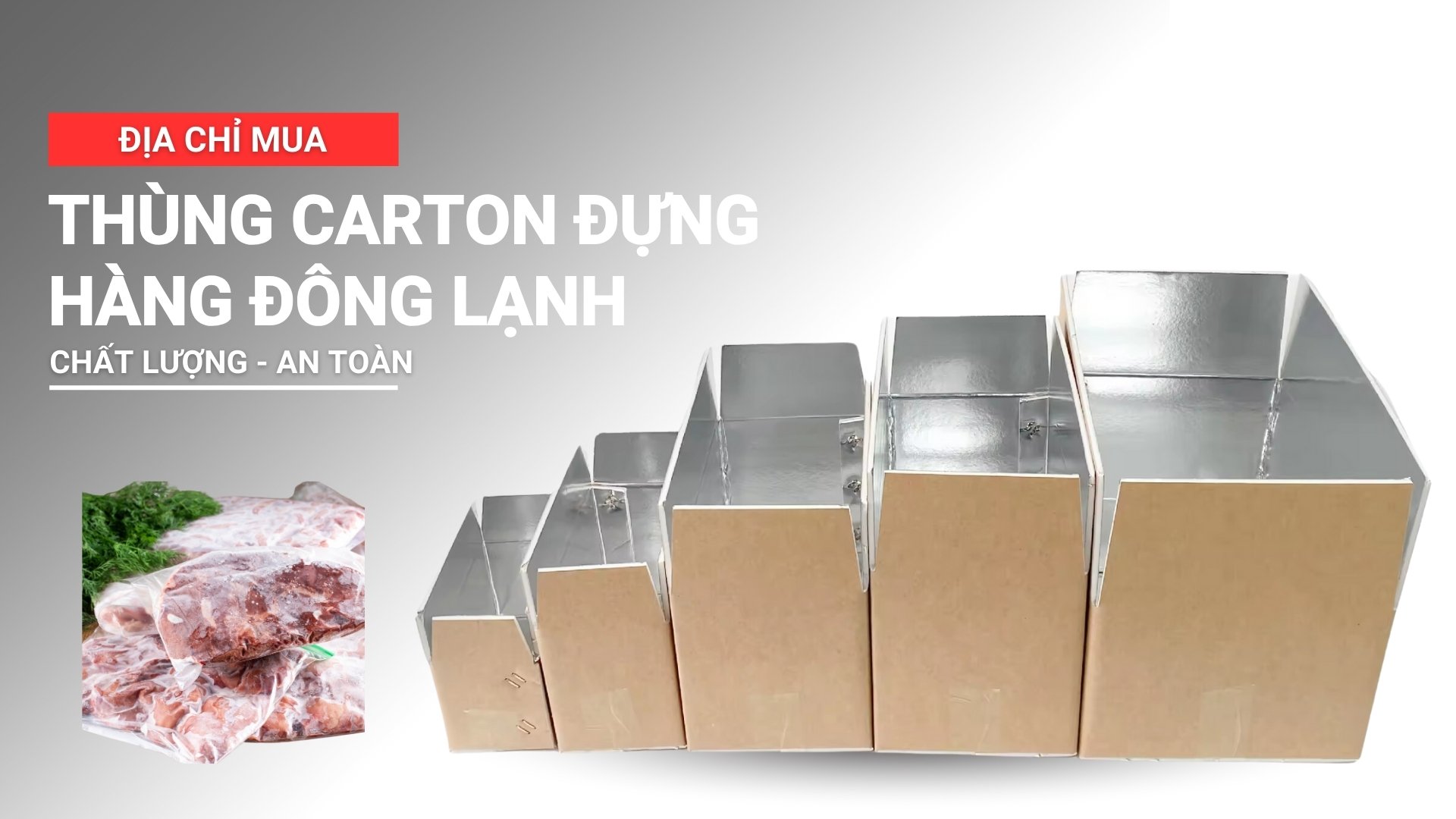 Thùng carton đựng hàng đông lạnh xuất khẩu chất lượng an toàn