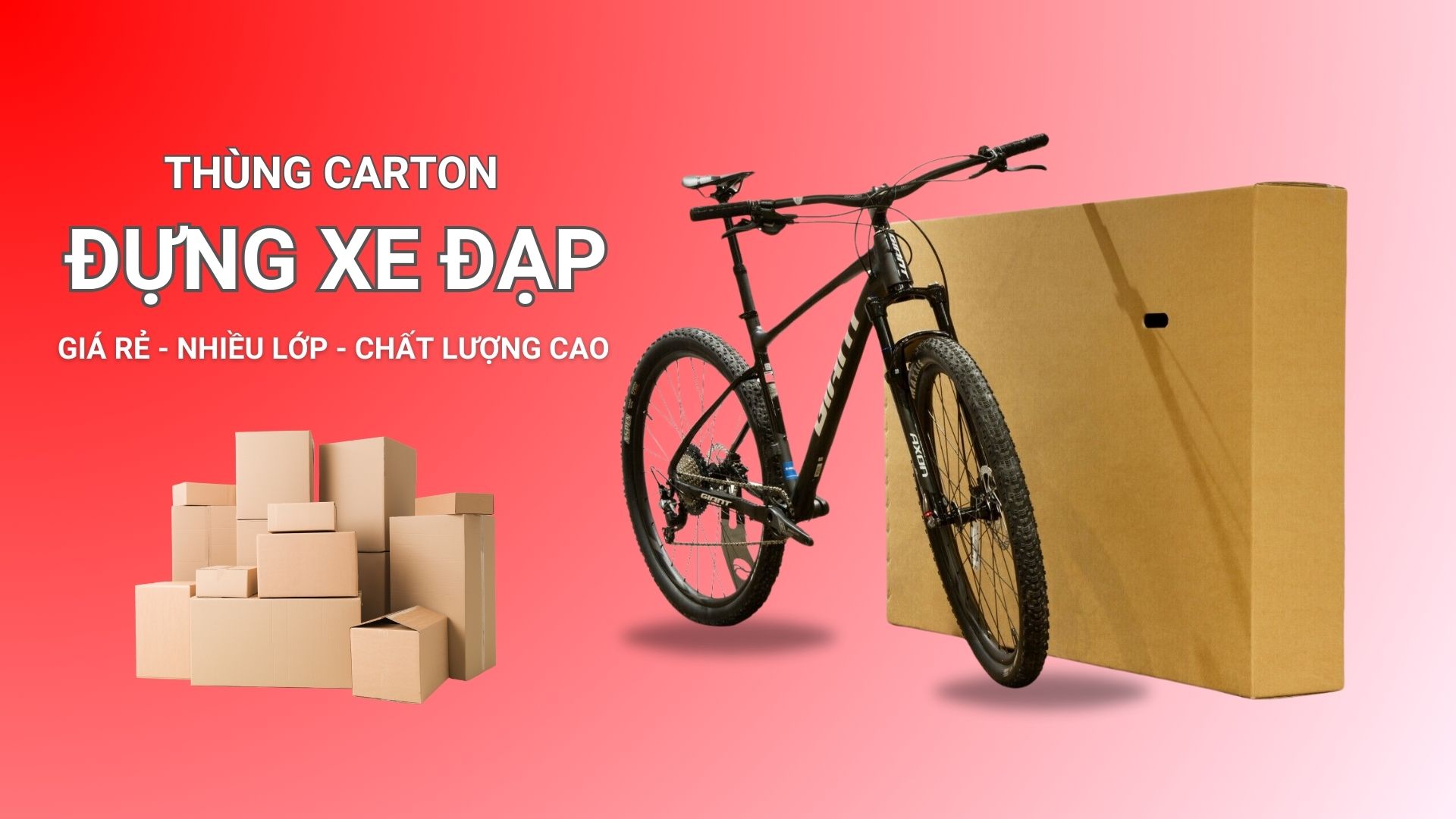 Thùng carton đựng xe đạp giá rẻ, nhiều lớp, chất lượng cao