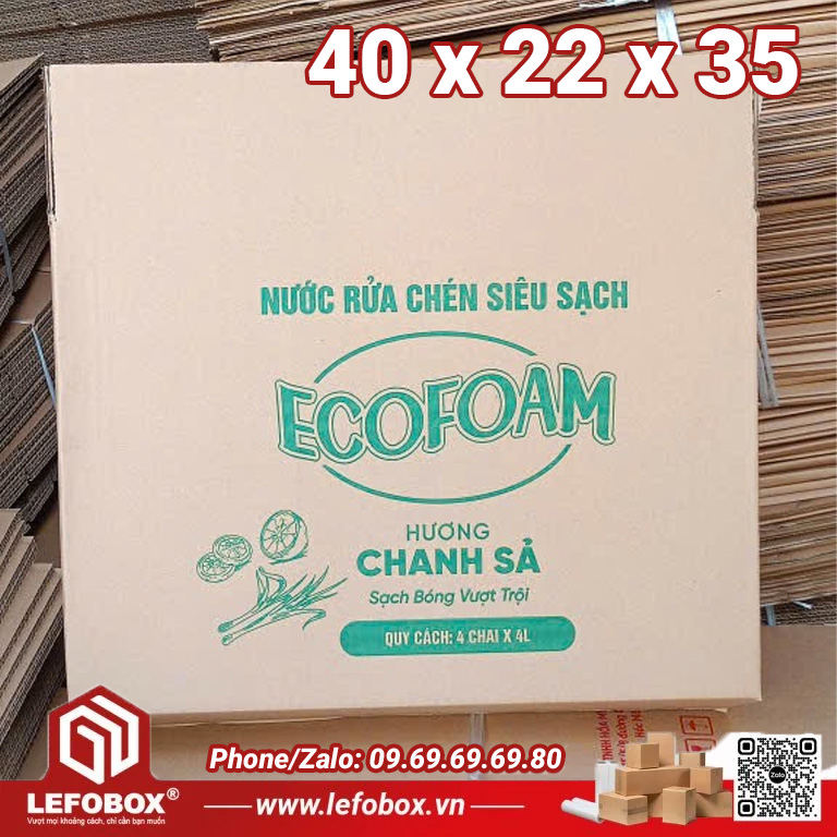 Thùng Carton cũ 3 lớp 40x22x35