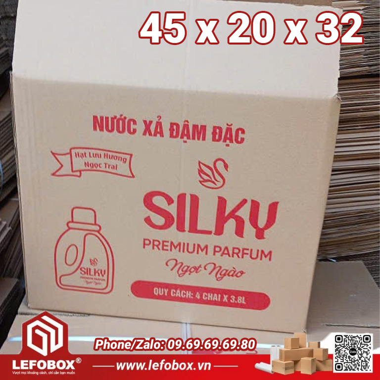 Thùng Carton cũ 3 lớp 45x20x32