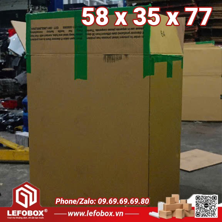 Thùng Carton cũ 3 lớp 58x35x77