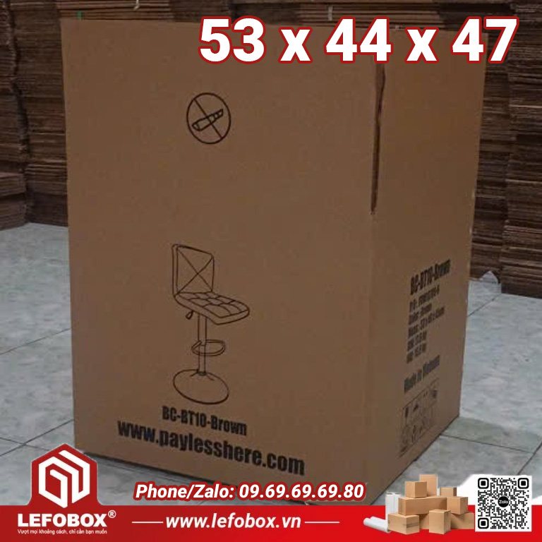 Thùng Carton cũ 5 lớp 53x44x47