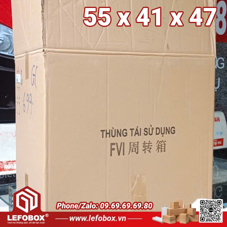 Thùng Carton cũ 5 lớp 55x41x47