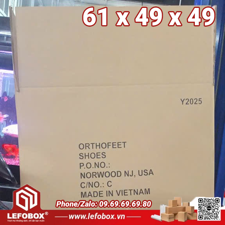 Thùng Carton cũ 5 lớp 61x49x49