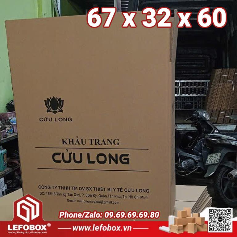 Thùng Carton cũ 5 lớp 67x32x60