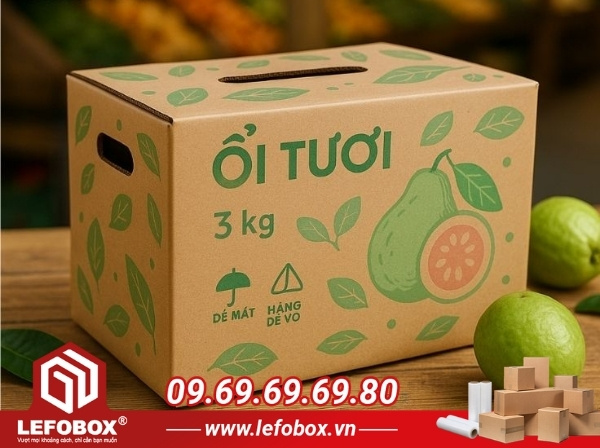 Thùng carton đựng ổi