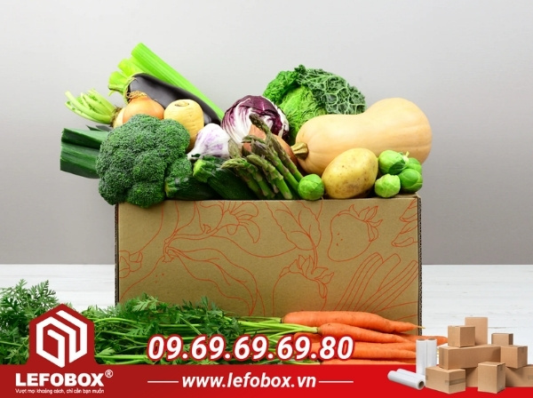 Thùng carton đựng rau củ