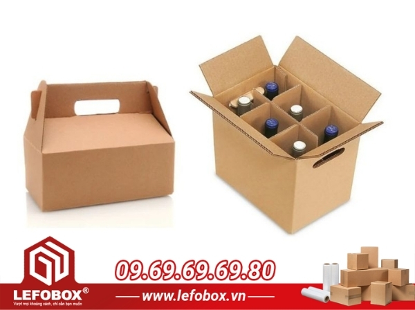Phân loại thùng carton đựng nước uống quy cách thiết kế