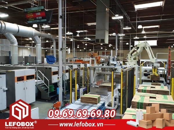 Quy trình sản xuất thùng carton đựng dừa xiêm xuất khẩu