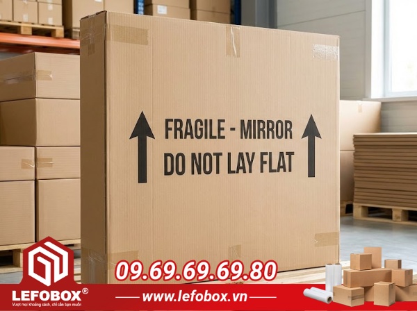 quy trình sản xuất thùng carton đựng gương tại LefoBox