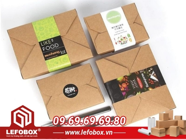 Thùng carton đựng đồ ăn cho nhà hàng, khách sạn