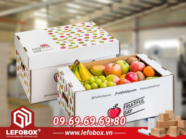 Thùng carton đựng thực phẩm, đồ gia dụng cũng rất phổ biến