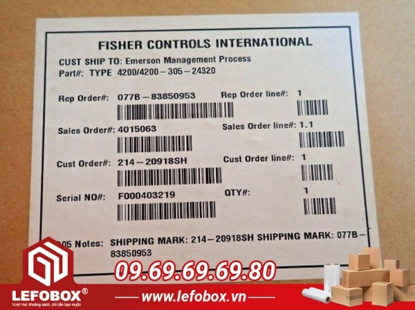 Shipping mark dạng kí tự