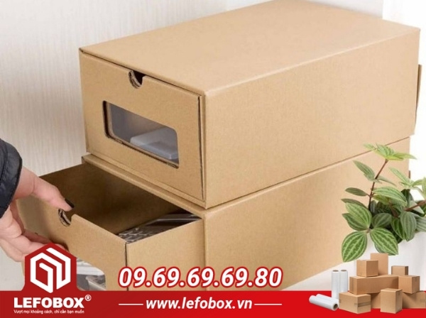 Tái chế hộp giấy carton làm tủ kéo