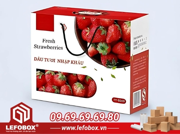 Thu hút khách hàng mua dâu tây bằng bao bì carton