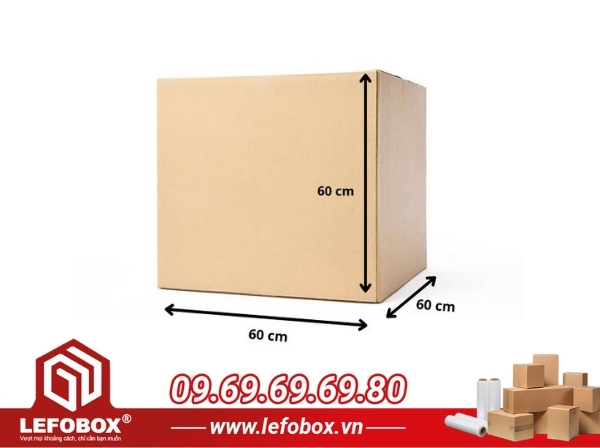 Thùng carton chuyển nhà 60x60x60cm 3 lớp và 5 lớp