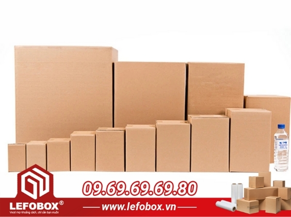 Thùng carton có nhiều kích thước khác nhau, phù hợp cho nhu cầu của khách hàng