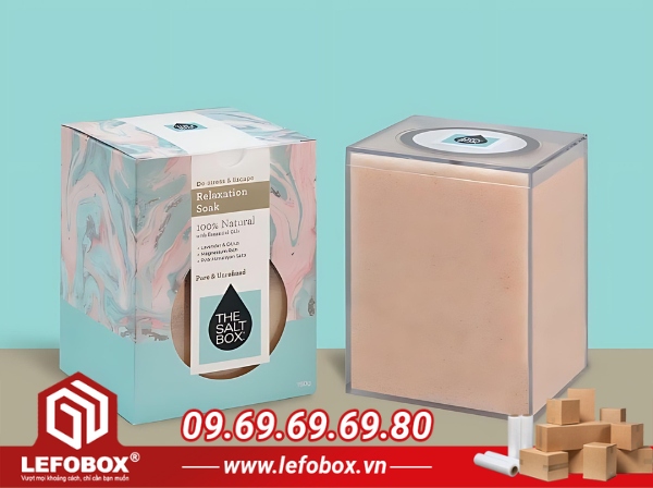 Thùng carton cũ đựng muối huyện Cần Giờ