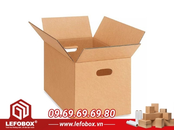 Thùng carton đục lỗ có tay cầm vận chuyển